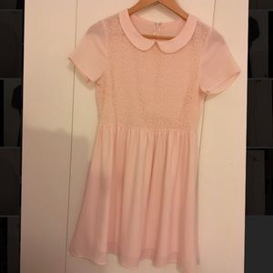 Pink, detailed dress